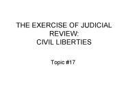 THE EXERCISE OF JUDICIAL REVIEW: CIVIL LIBERTIES