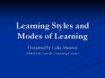 Learning Styles and Modes of Learning PowerPoint PPT Presentation