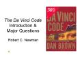 The Da Vinci Code Introduction PowerPoint PPT Presentation