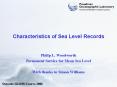 Characteristics of Sea Level Records PowerPoint PPT Presentation