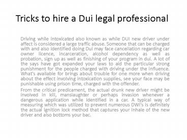 Arizona Dui Attorney