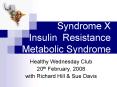 Syndrome X  Insulin Resistance Metabolic Syndrome PowerPoint PPT Presentation