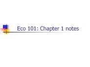 Eco 101: Chapter 1 notes