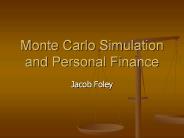 Monte Carlo Simulation and Personal Finance