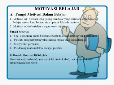 MOTIVASI BELAJAR