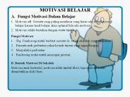 MOTIVASI BELAJAR