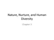 Nature, Nurture, and Human Diversity