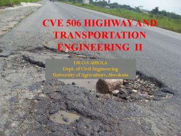 CVE 506 HIGHWAY