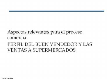 Perfil del buen vendedor