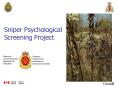 Sniper Psychological Screening Project PowerPoint PPT Presentation