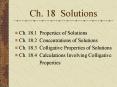 Ch. 18 Solutions PowerPoint PPT Presentation
