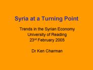 Syria at a Turning Point