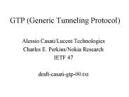 GTP (Generic Tunneling Protocol)