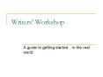 Writers PowerPoint PPT Presentation