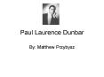 Paul Laurence Dunbar PowerPoint PPT Presentation