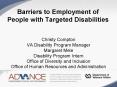 Barriers to Employment of People with Targeted Disabilities PowerPoint PPT Presentation