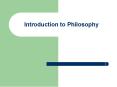 Introduction to Philosophy PowerPoint PPT Presentation