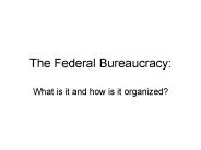 The Federal Bureaucracy: