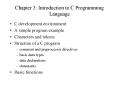 Chapter 3: Introduction to C Programming Language PowerPoint PPT Presentation