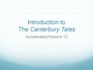 Introduction to The Canterbury Tales