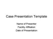 Case Presentation Template