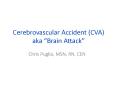 Cerebrovascular Accident (CVA) aka  PowerPoint PPT Presentation
