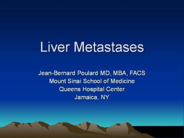 Liver Metastases