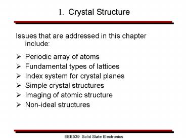 1. Crystal Structure