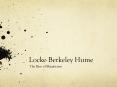Locke Berkeley Hume PowerPoint PPT Presentation