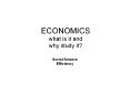 ECONOMICS what is it and why study it? PowerPoint PPT Presentation