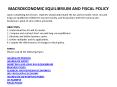 MACROECONOMIC EQUILIBRIUM AND FISCAL POLICY PowerPoint PPT Presentation