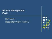 Airway Management Part I