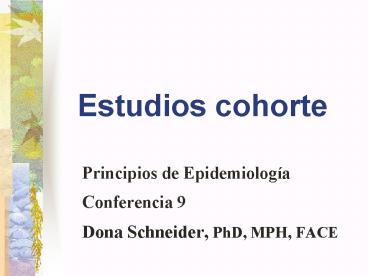 Estudios cohorte