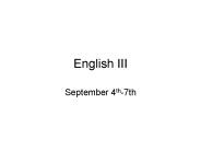 English III