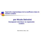 Approche ergonomique de la souffrance dans le monde scolaire