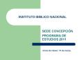 INSTITUTO BIBLICO NACIONAL PowerPoint PPT Presentation