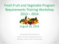 Fresh Fruit and Vegetable Program Requirements Training Workshop 2013  PowerPoint PPT Presentation