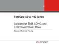 FortiGate-50 to -100 Series  Solutions for SMB, SOHO, and Enterprise Branch Offices PowerPoint PPT Presentation
