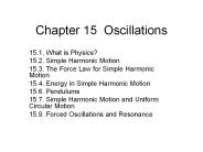Chapter 15 Oscillations