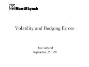 Volatility and Hedging Errors