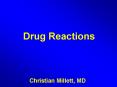 Drug Reactions PowerPoint PPT Presentation