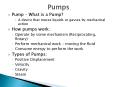 Pump  PowerPoint PPT Presentation