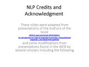 NLP Credits and Acknowledgment