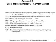 Session H1: Local Helioseismology I: Current Issues