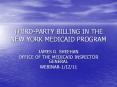 THIRD-PARTY BILLING IN THE NEW YORK MEDICAID PROGRAM PowerPoint PPT Presentation
