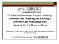 VT School Improvement Coaches Meeting: Common Core Coaching and Building a Common Core Knowledge Base PowerPoint PPT Presentation