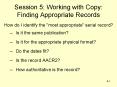 Session 5: Working with Copy: Finding Appropriate Records PowerPoint PPT Presentation