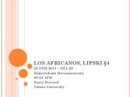 LOS AFRICANOS, LIPSKI 