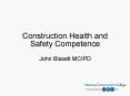 Construction Health and Safety Competence PowerPoint PPT Presentation