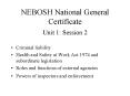 NEBOSH National General Certificate PowerPoint PPT Presentation